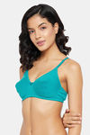 Clovia Lightly Padded  Non Wired Full Coverage T-Shirt Bra - Blue — thumbnail 3