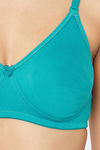Clovia Lightly Padded  Non Wired Full Coverage T-Shirt Bra - Blue — thumbnail 5
