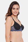 Clovia Lightly Padded  Non Wired Full Coverage T-Shirt Bra - Black — thumbnail 2