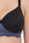 Clovia Lightly Padded  Non Wired Full Coverage T-Shirt Bra - Black — thumbnail 5