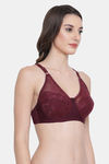 Clovia Lightly Padded  Regular Wired Full Coverage Basic Bra - Maroon — thumbnail 2