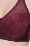 Clovia Lightly Padded  Regular Wired Full Coverage Basic Bra - Maroon — thumbnail 5