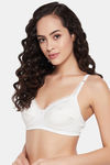 Clovia Double Layered Non Wired Full Coverage T-Shirt Bra - White — thumbnail 3