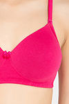 Clovia Padded Non Wired Full Coverage T-Shirt Bra - Magenta — thumbnail 6