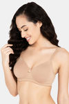 Clovia Padded Non Wired Full Coverage T-Shirt Bra - Nude — thumbnail 3