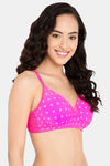 Clovia Padded Non Wired Full Coverage T-Shirt Bra - Pink — thumbnail 2