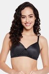 Clovia Padded Non-Wired Full Coverage T-Shirt Bra - Black — thumbnail 1