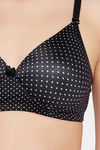 Clovia Padded Non-Wired Full Coverage T-Shirt Bra - Black — thumbnail 5