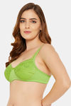 Clovia Double Layered Non-Wired Full Coverage T-Shirt Bra - Green — thumbnail 3