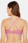 Clovia Padded Non-Wired Full Coverage Bralette - Pink — thumbnail 4