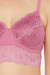 Clovia Padded Non-Wired Full Coverage Bralette - Pink — thumbnail 5