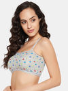 Clovia Padded Non Wired Full Coverage T-Shirt Bra - Grey — thumbnail 2