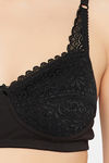 Clovia Double Layered Non Wired Full Coverage T-Shirt Bra - Black — thumbnail 5