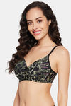 Clovia Padded Non Wired Full Coverage T-Shirt Bra - Black — thumbnail 2