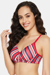 Clovia Padded Non Wired Full Coverage T-Shirt Bra - Red — thumbnail 2