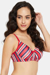 Clovia Padded Non Wired Full Coverage T-Shirt Bra - Red — thumbnail 3
