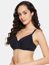 Clovia Padded Non Wired Full Coverage T-Shirt Bra - Blue — thumbnail 2