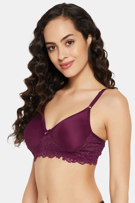 Clovia Padded Non Wired Full Coverage T-Shirt Bra - Purple — image 2