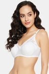 Clovia Double Layered Non Wired Full Coverage T-Shirt Bra - White — thumbnail 2