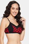 Clovia Double Layered Non Wired Full Coverage T-Shirt Bra - Black — thumbnail 3