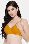 Clovia Padded Non Wired Medium Coverage T-Shirt Bra - Yellow — thumbnail 2