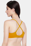 Clovia Padded Non Wired Medium Coverage T-Shirt Bra - Yellow — thumbnail 5