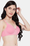 Clovia Padded Non Wired Medium Coverage T-Shirt Bra - Pink — thumbnail 3