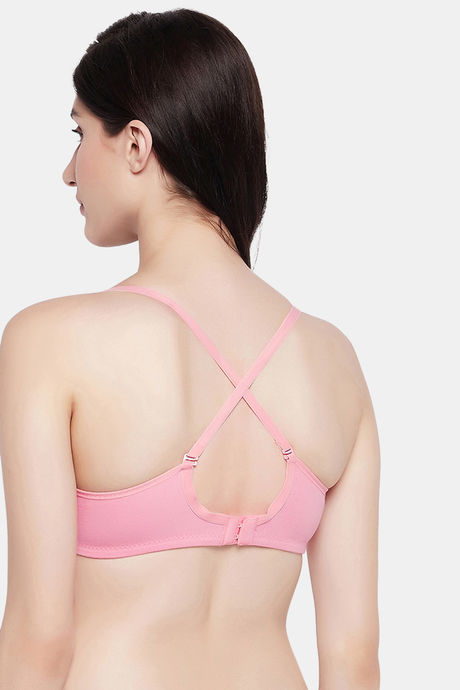 Clovia Padded Non Wired Medium Coverage T-Shirt Bra - Pink — image 5