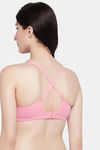 Clovia Padded Non Wired Medium Coverage T-Shirt Bra - Pink — thumbnail 5