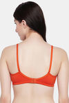 Clovia Padded Non Wired Medium Coverage T-Shirt Bra - Orange — thumbnail 4