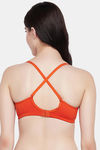 Clovia Padded Non Wired Medium Coverage T-Shirt Bra - Orange — thumbnail 5