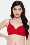 Clovia Padded Non Wired Medium Coverage T-Shirt Bra - Red — thumbnail 3