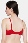 Clovia Padded Non Wired Medium Coverage T-Shirt Bra - Red — thumbnail 4