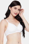 Clovia Padded Non Wired Full Coverage T-Shirt Bra - White — thumbnail 3