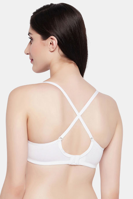 Clovia Padded Non Wired Full Coverage T-Shirt Bra - White — image 5