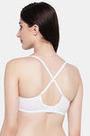Clovia Padded Non Wired Full Coverage T-Shirt Bra - White — thumbnail 5