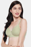 Clovia Padded Non Wired Medium Coverage T-Shirt Bra - Green — thumbnail 2
