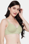 Clovia Padded Non Wired Medium Coverage T-Shirt Bra - Green — thumbnail 3