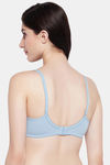 Clovia Padded Non Wired Full Coverage T-Shirt Bra - Blue — thumbnail 4