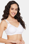 Clovia Double Layered Non Wired Full Coverage T-Shirt Bra - White — thumbnail 3