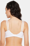 Clovia Double Layered Non Wired Full Coverage T-Shirt Bra - White — thumbnail 4