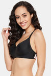 Clovia Padded Non Wired Full Coverage T-Shirt Bra - Black — thumbnail 2