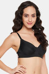 Clovia Padded Non Wired Full Coverage T-Shirt Bra - Black — thumbnail 3