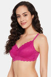 Clovia Double Layered Non Wired Full Coverage Bralette - Magenta — thumbnail 2