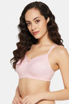 Clovia Double Layered Non Wired Full Coverage Bralette - Pink — thumbnail 2