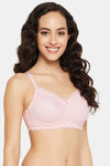 Clovia Double Layered Non Wired Full Coverage Bralette - Pink — thumbnail 3