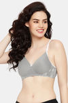 Clovia Padded Non Wired Full Coverage T-Shirt Bra - Grey — thumbnail 5