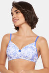 Clovia Padded Non-Wired Full Coverage T-Shirt Bra - Blue — thumbnail 2