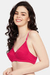Clovia Double Layered Non-Wired Full Coverage T-Shirt Bra - Pink — thumbnail 2