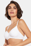 Clovia Padded Non-Wired Full Coverage T-Shirt Bra - White — thumbnail 2